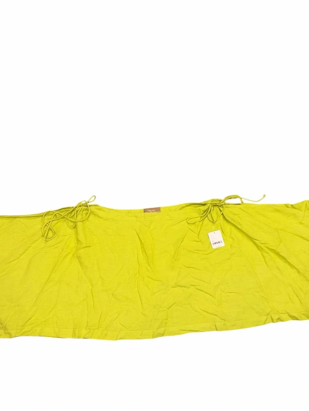 NEW Free People Lime Green Sandshell Linen Coralyn Convertible Cape Top size XS